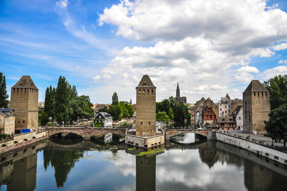 Puente Ponts Couverts Estrasburgo Presa Vauban Y Medieval Puente